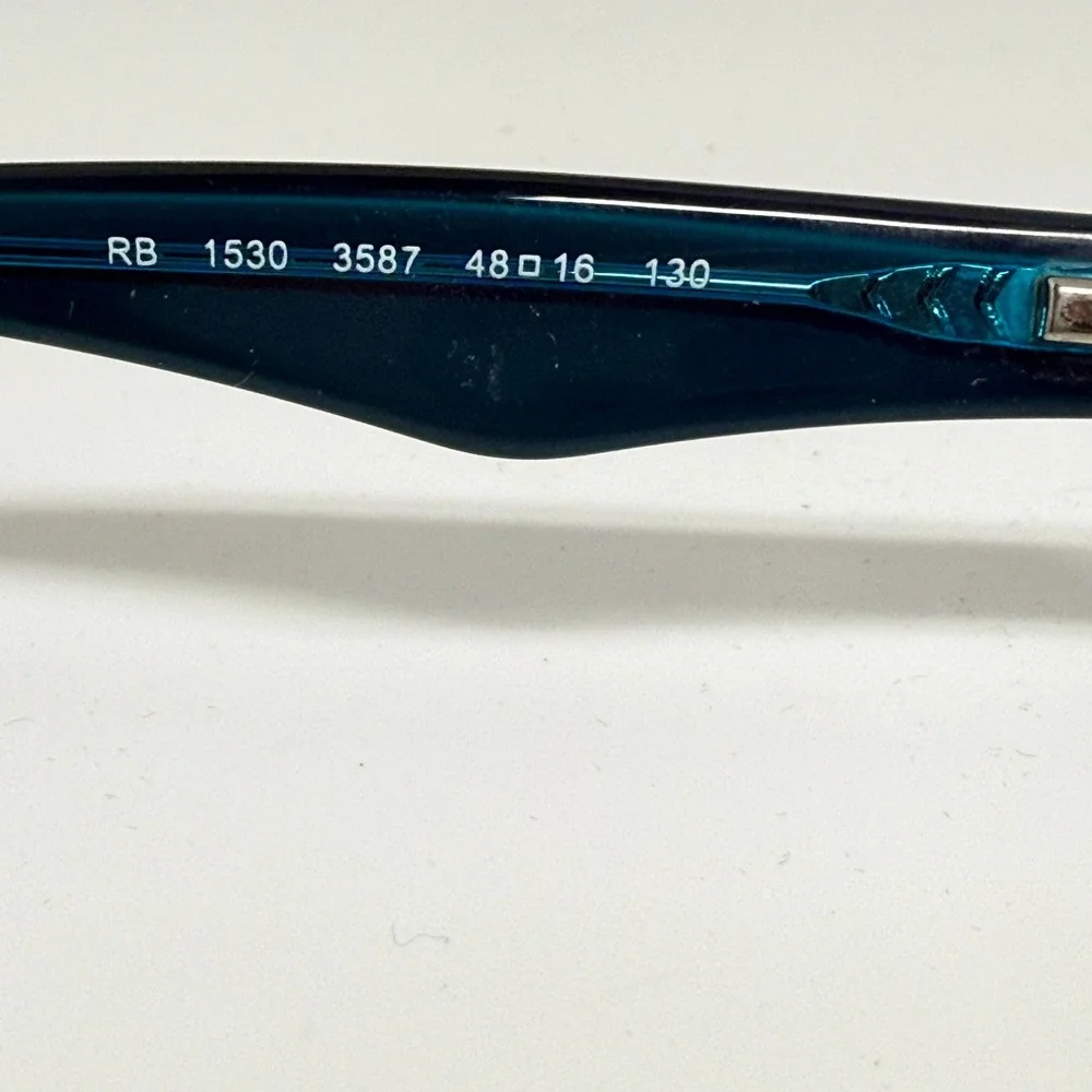 Ray-Ban RB 1530 3587 Blue Rectangular Eyeglasses Frames 48-16-130‎ Junior Kids